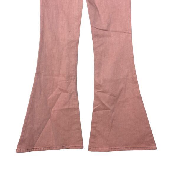 Sandrine Rose High Rise Flare Pull On Denim Jeans Stretch Pink 27 NWT Bohemian - Picture 6 of 9